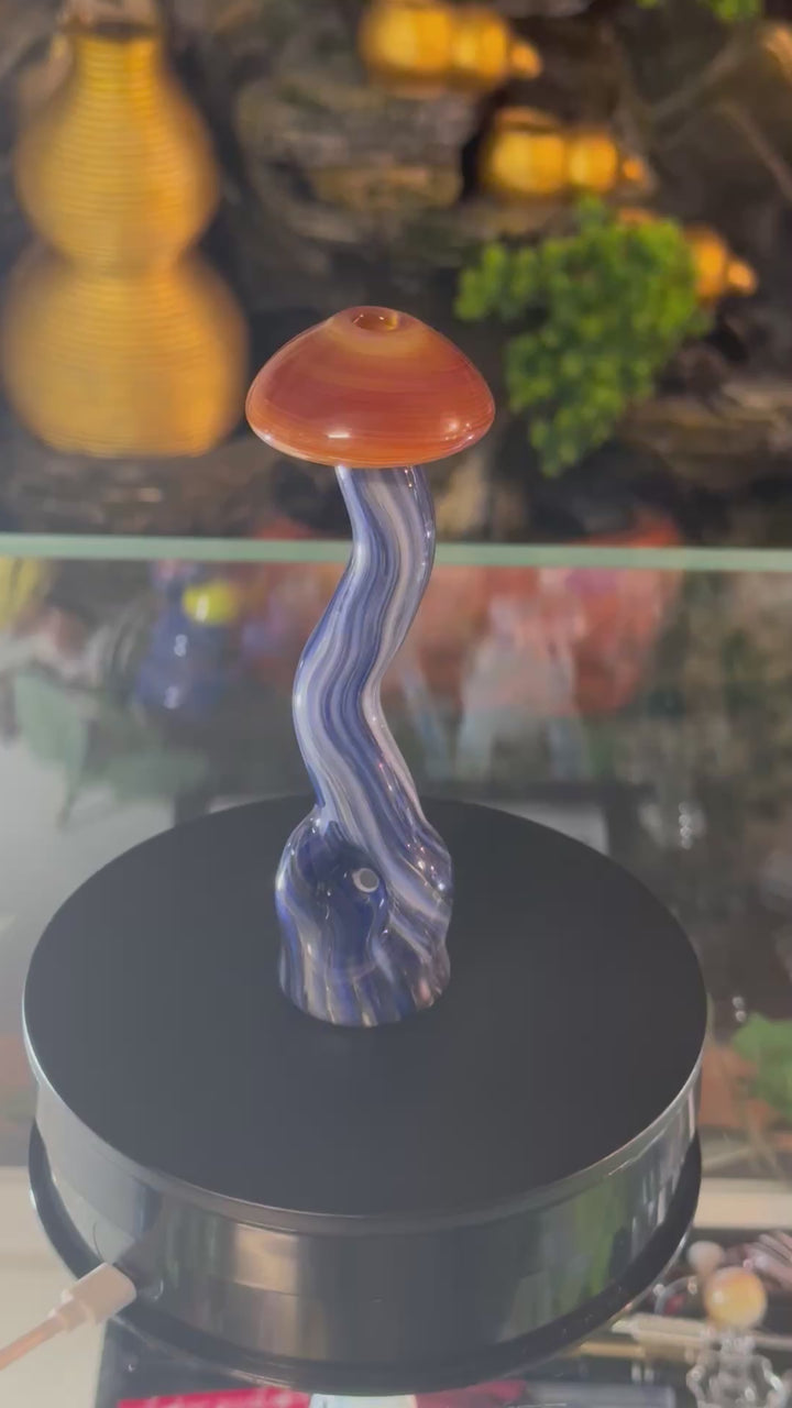🍄 Hand-Blown Mushroom Pipe