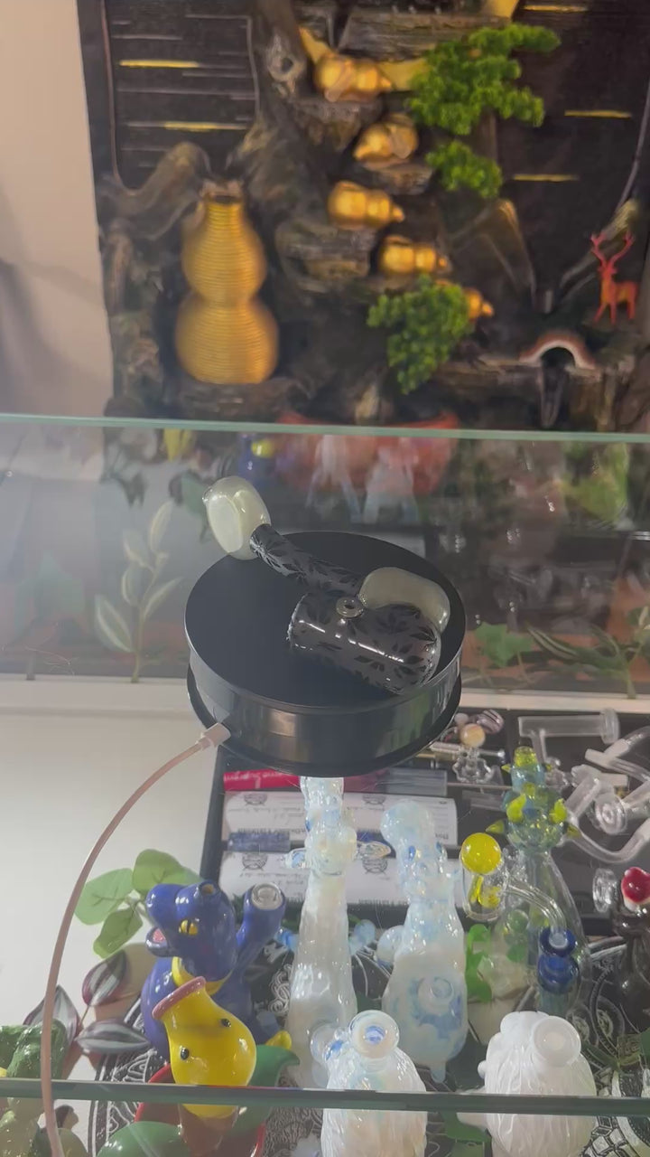 🕵️‍♂️ CrooksGlass Black Leaf Sherlock Pipe